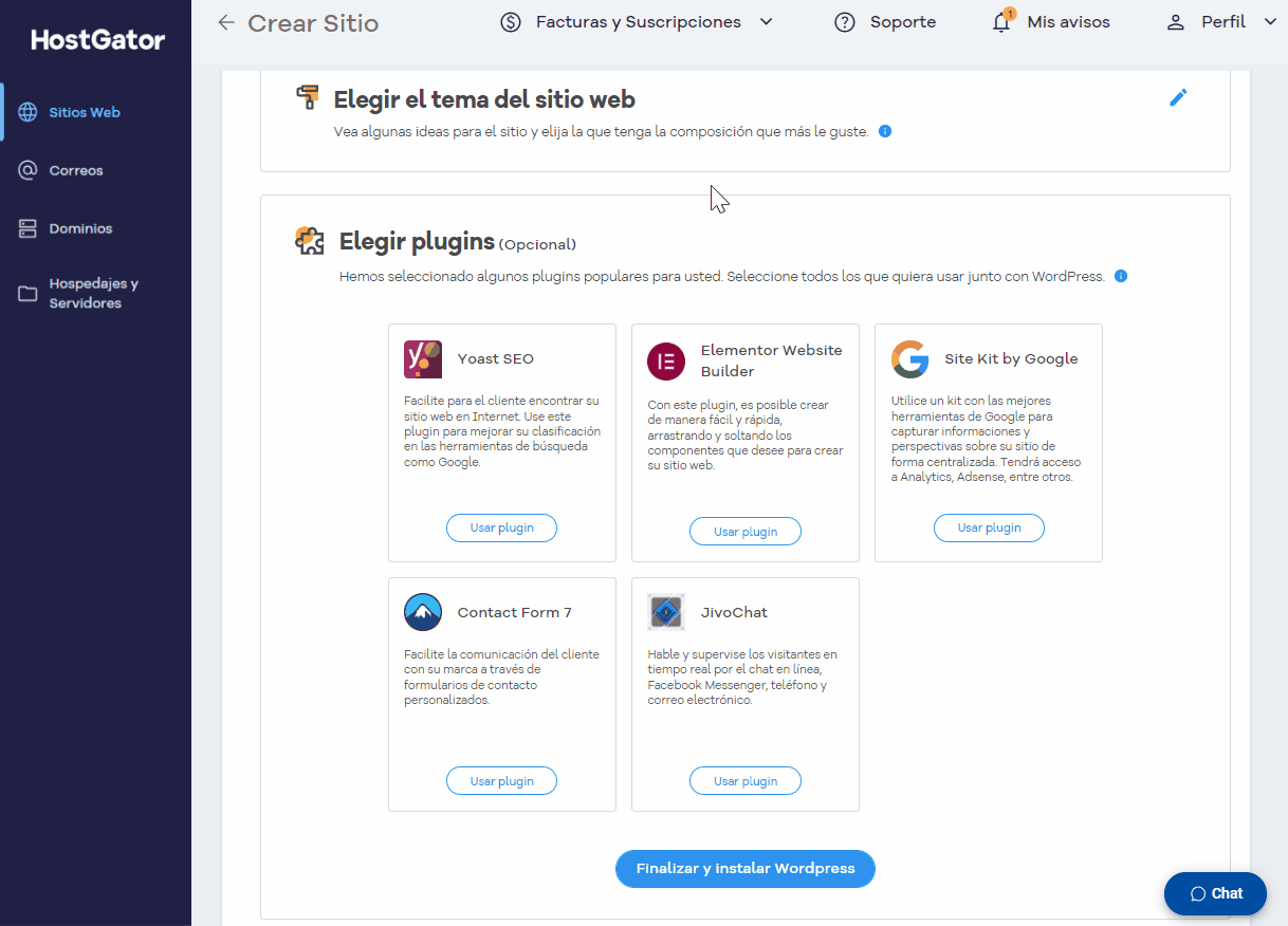 Cómo crear un sitio web en WordPress a través del Portal del Cliente ...