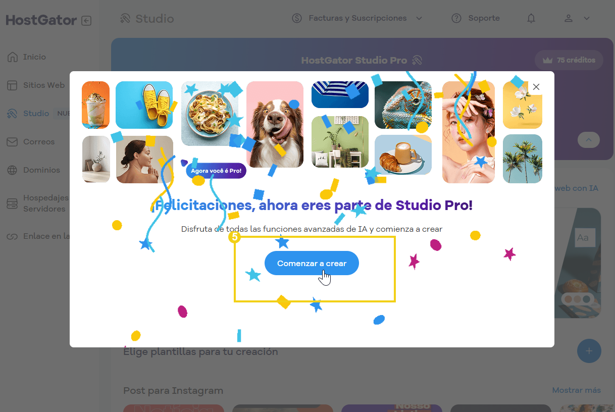 imagen mostrando mensaje de éxito de la compra