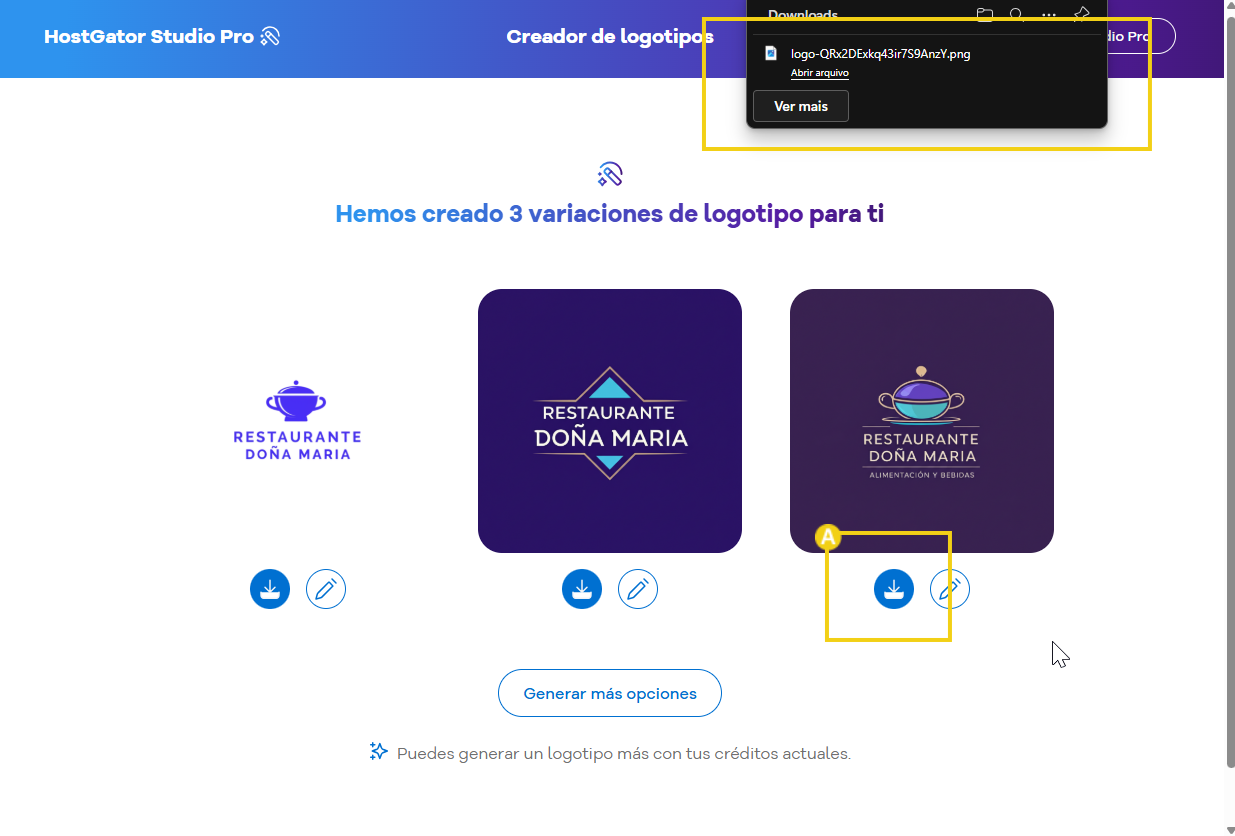  Imagen destacando el botón de descarga.