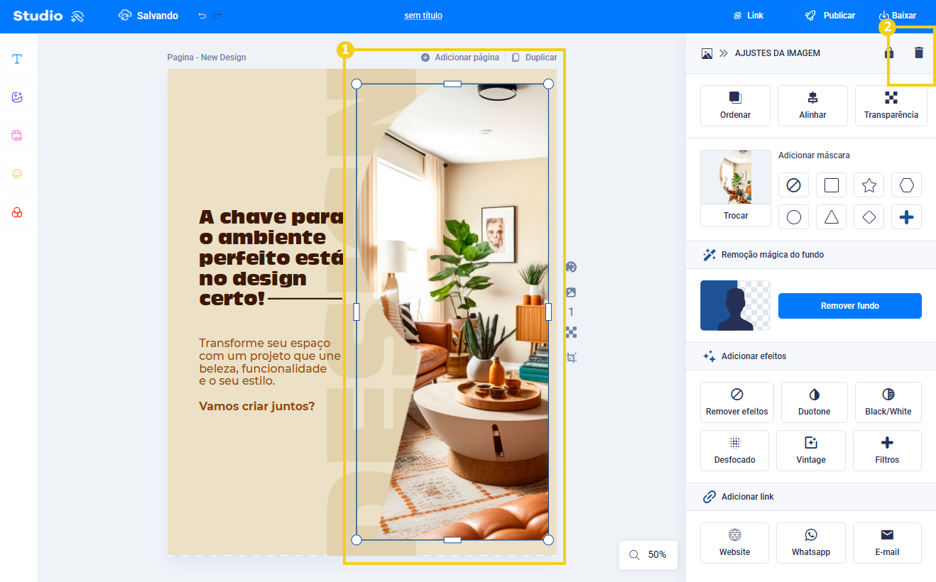 Imagen: Ícono de papelera para eliminar imagen