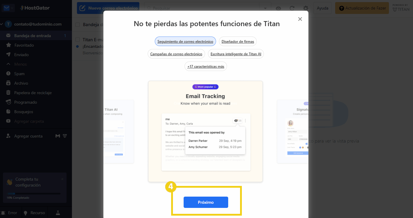 Imagem mostra destacado o botão &quot;Próximo&quot;, em que deve ser feito o clique