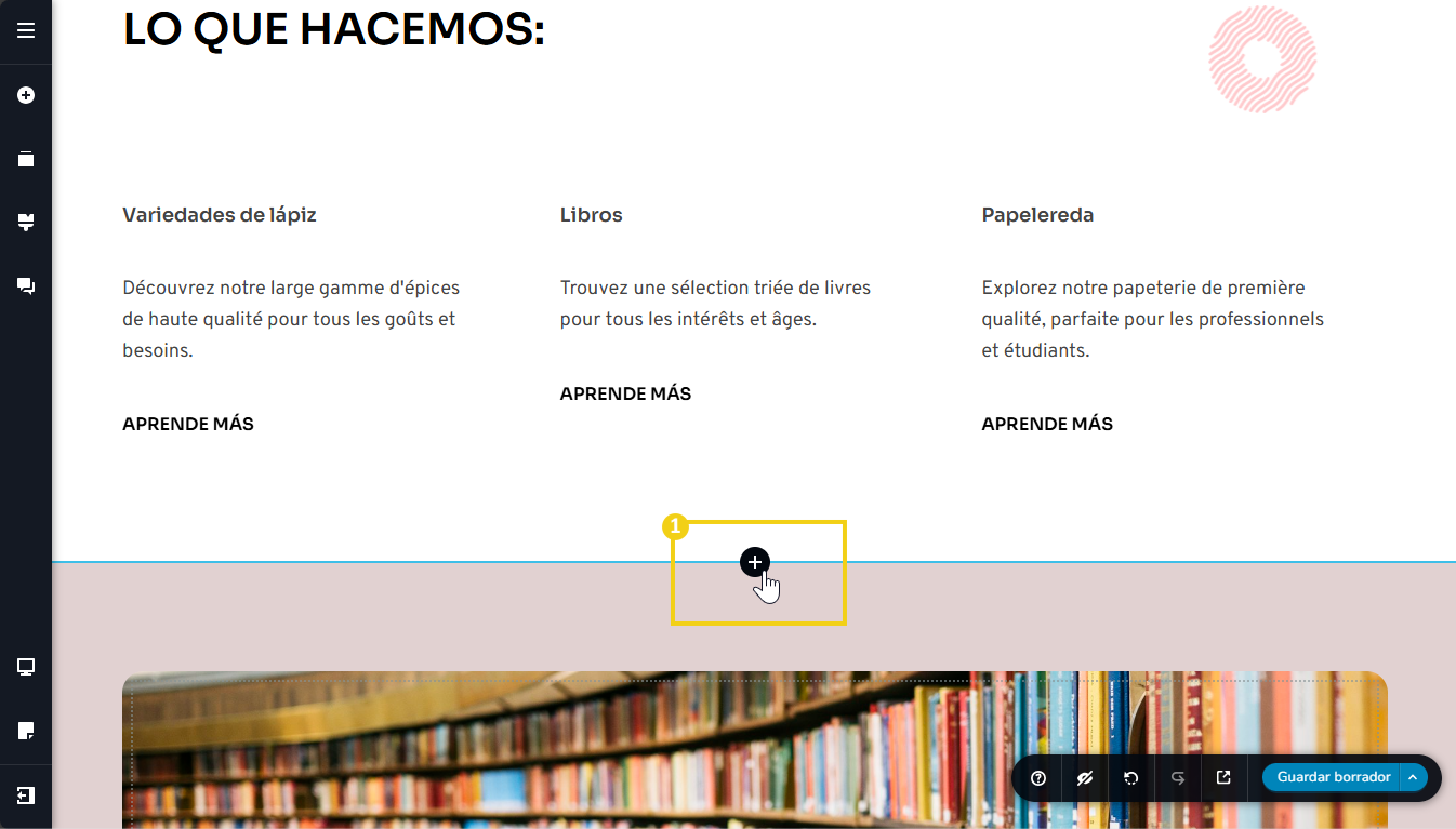 Imagen de un sitio de servicios de alimentación destacando opciones de soporte al cliente, humanos reales y envío de correo electrónico, con enfoque en la palabra clave optimizada.