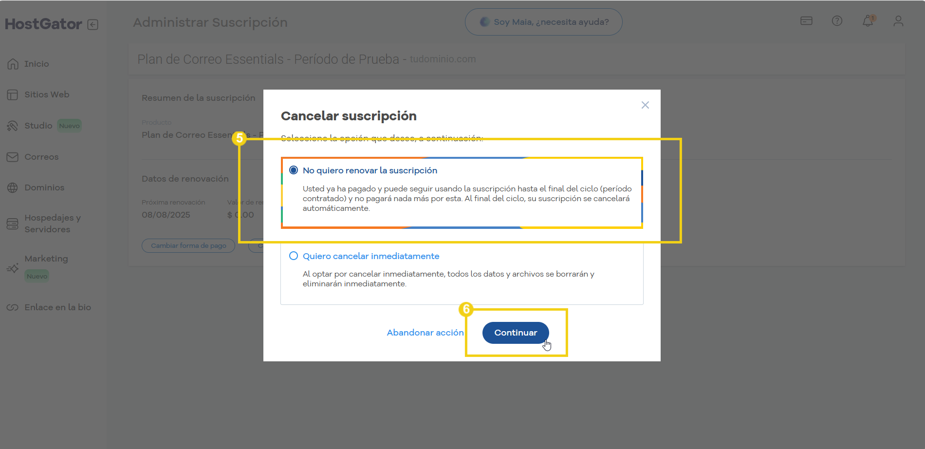 opcion no quiero renovar la suscripcion.png