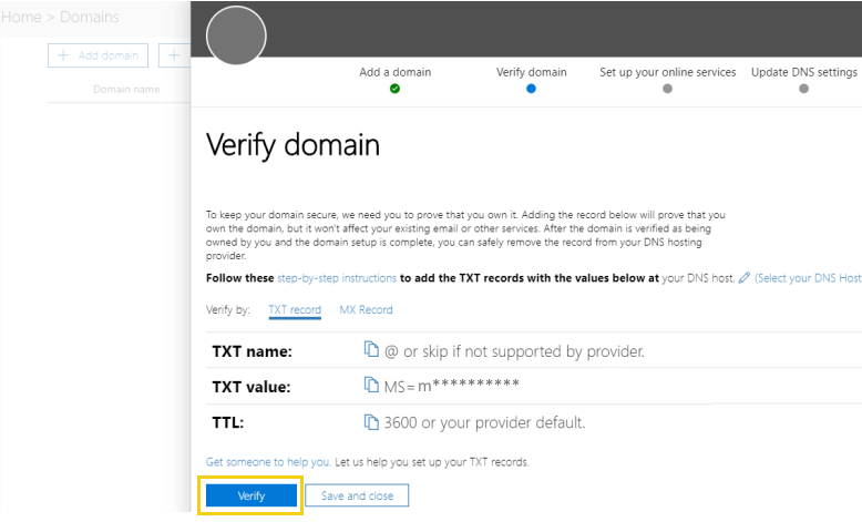dominio en Office 365 2