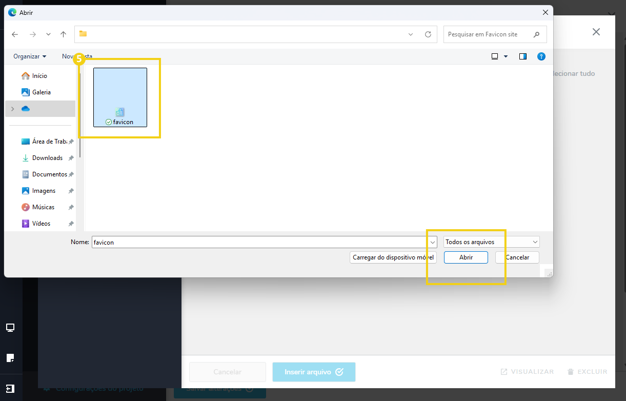 La imagen muestra la pantalla donde accede al archivo de imagen en su dispositivo.