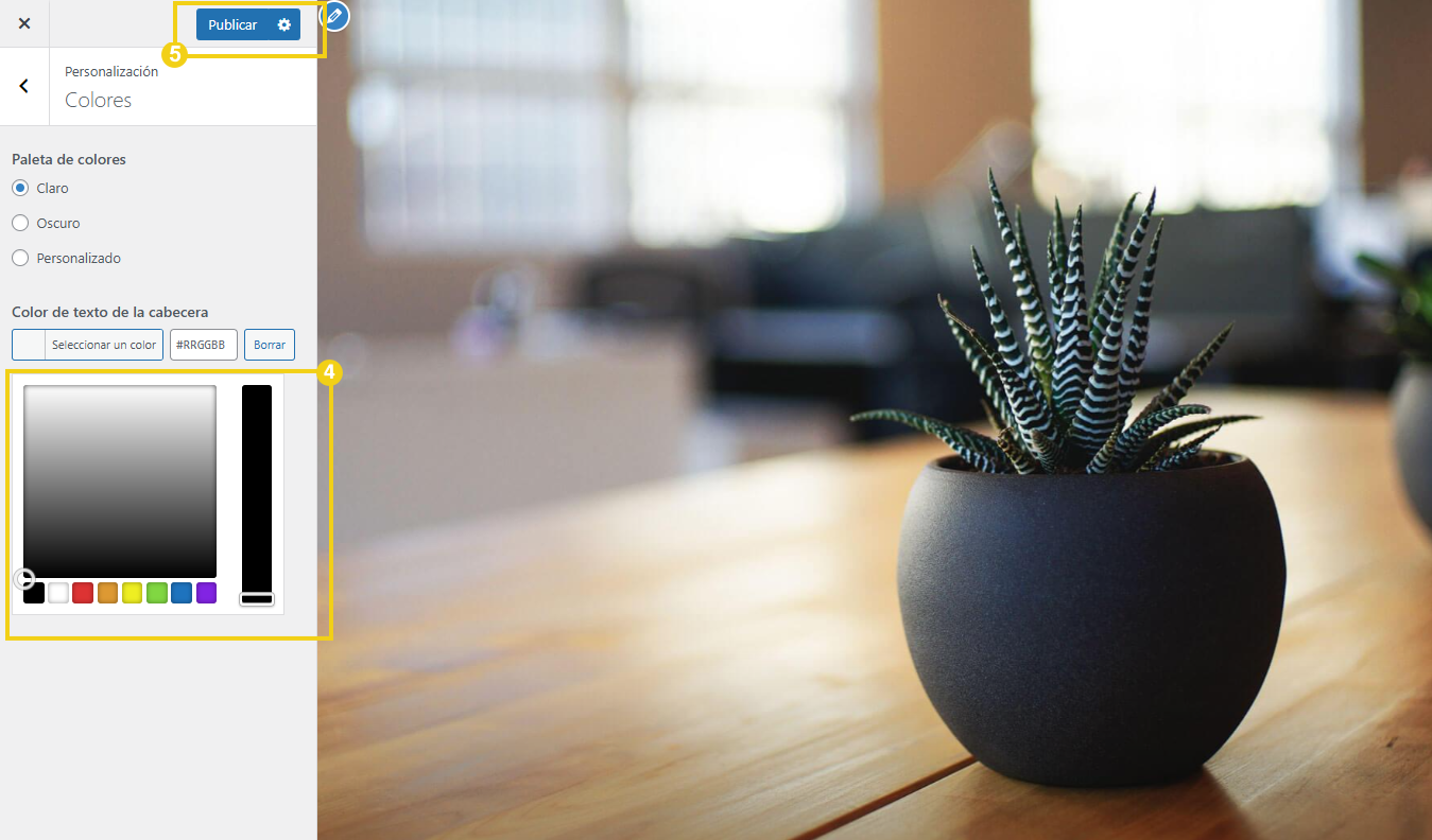 Como personalizar o tema do site no WordPress