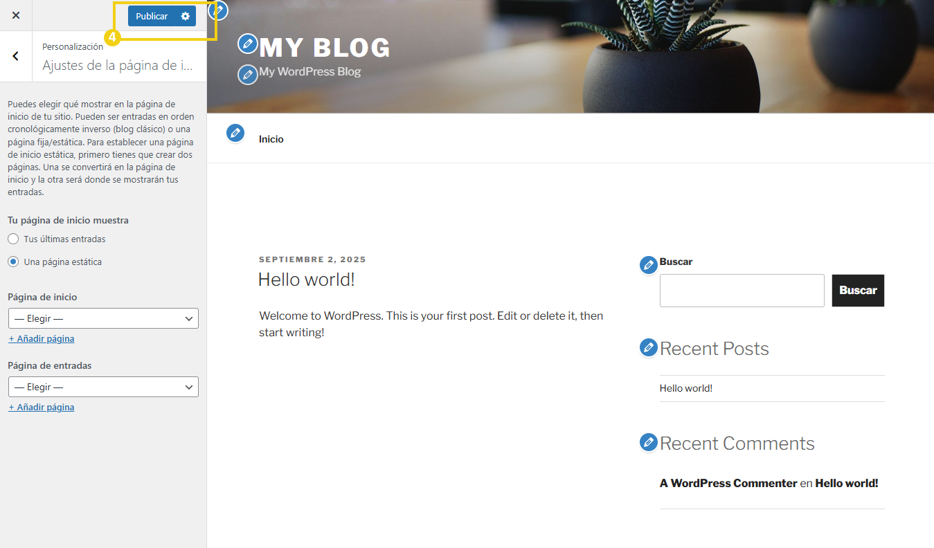 Como personalizar o tema do site no WordPress 