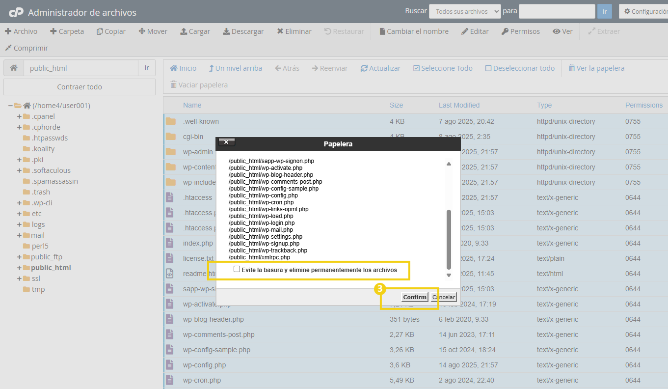 Quais as funcionalidades do Gerenciador de arquivos do cPanel