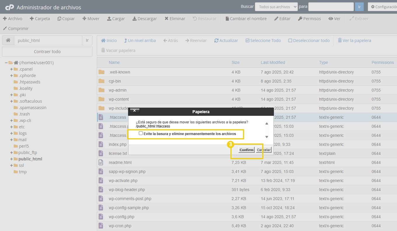 Quais as funcionalidades do Gerenciador de arquivos do cPanel 