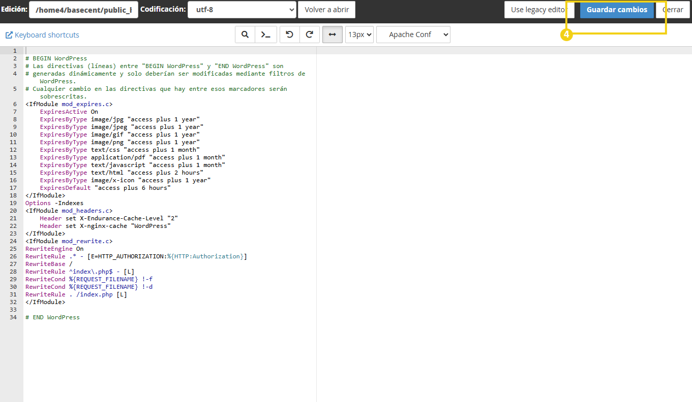Quais as funcionalidades do Gerenciador de archivos do cPanel