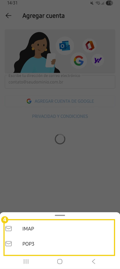 Cómo enviar y recibir correos electrónicos Titan a través de Outlook - Celular com conta