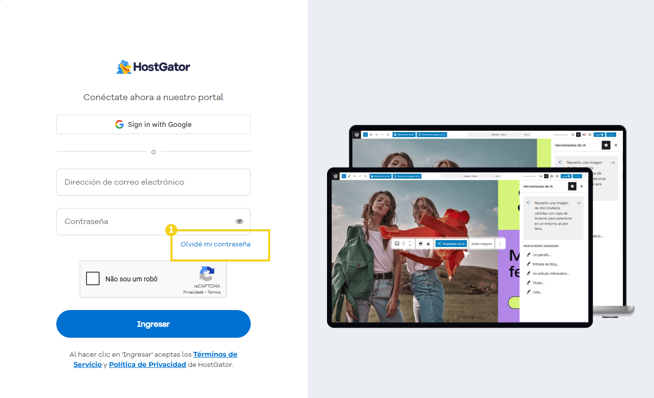 Cómo recuperar el acceso al Portal del Cliente