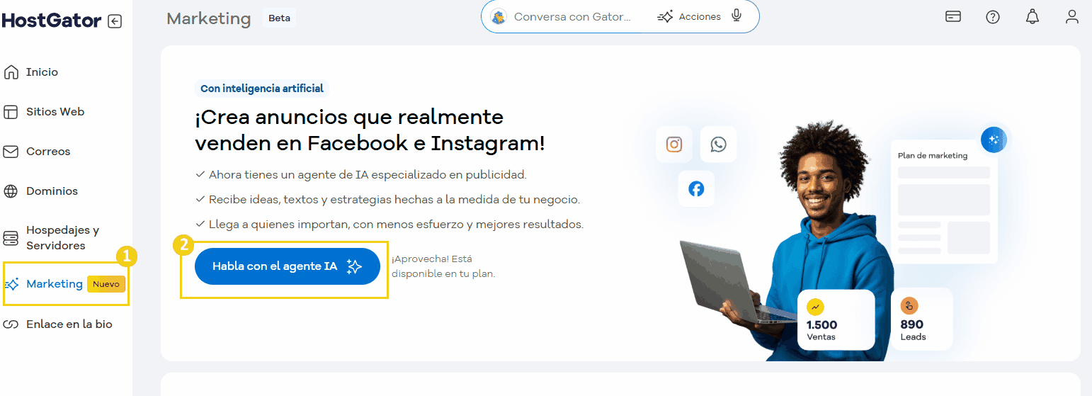 agente de marketing IA