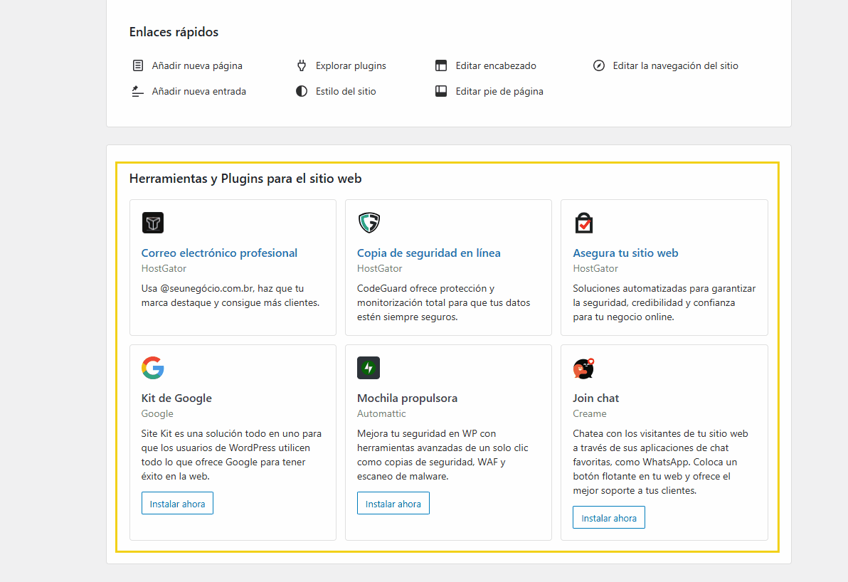 herramientas y plugins para sitios
