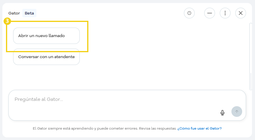 Interfaz del sistema de atención al cliente de HostGator mostrando opciones para iniciar un llamado para restablecer el sistema operativo del servidor.