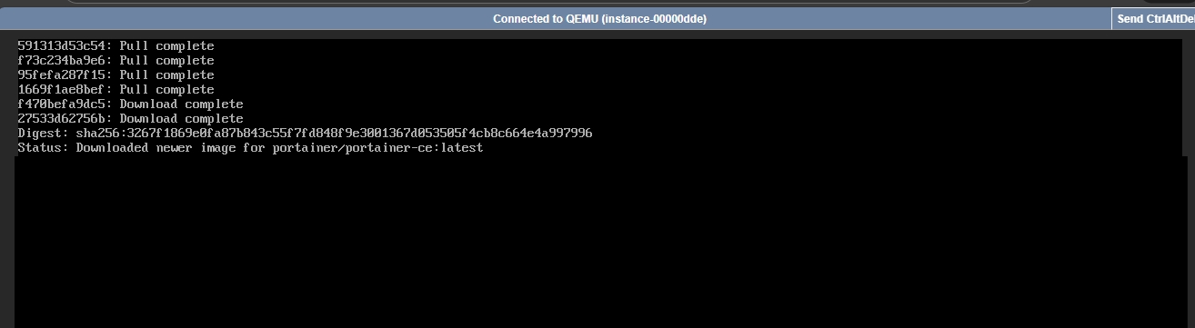 Imagen de una pantalla de computadora mostrando mensajes de log y estado de descarga, relacionada con configuraciones de sistema o red.
