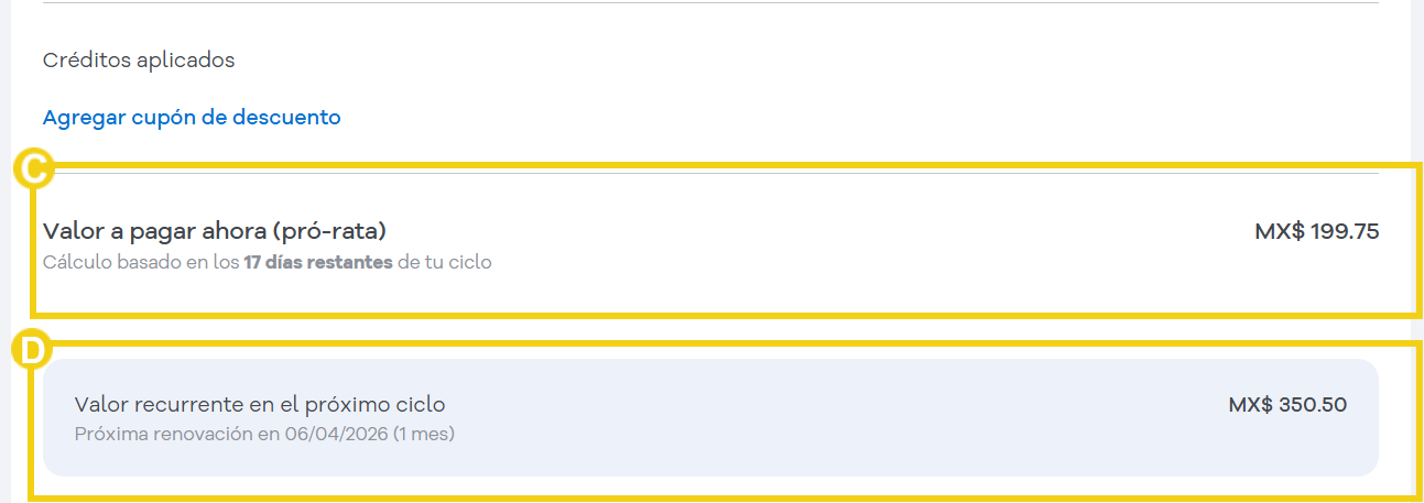 Imagen muestra los detalles sobre la actualización, con información de los valores