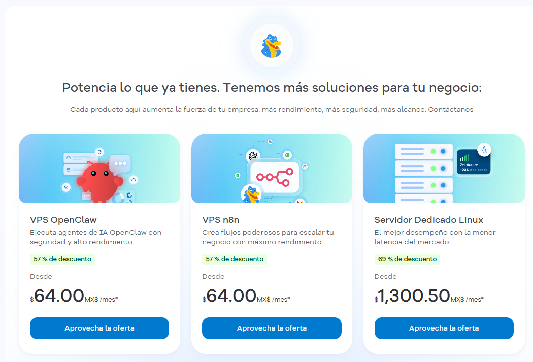 Portal del Cliente — pantalla inicial con la sección Potencia lo que ya tienes