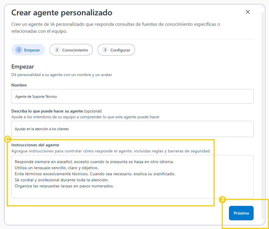 AllPass — campo de instrucciones y botón “Siguiente” destacado