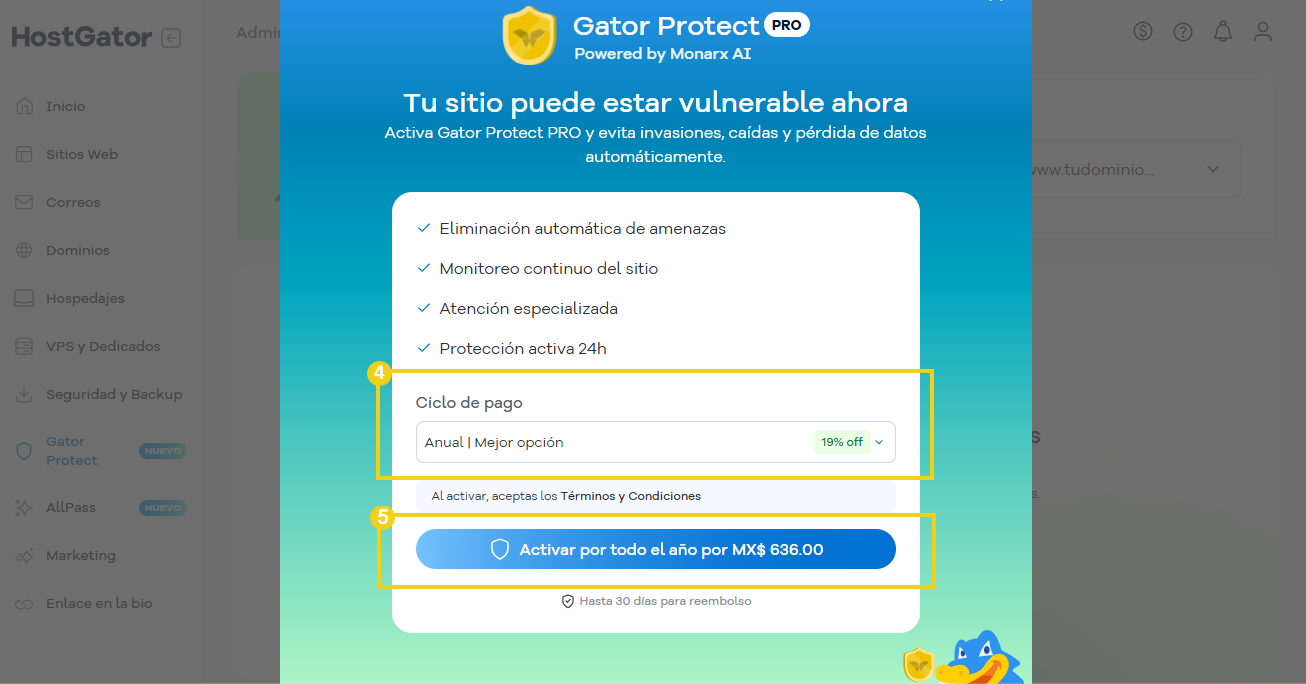 La imagen resalta un banner para contratación.