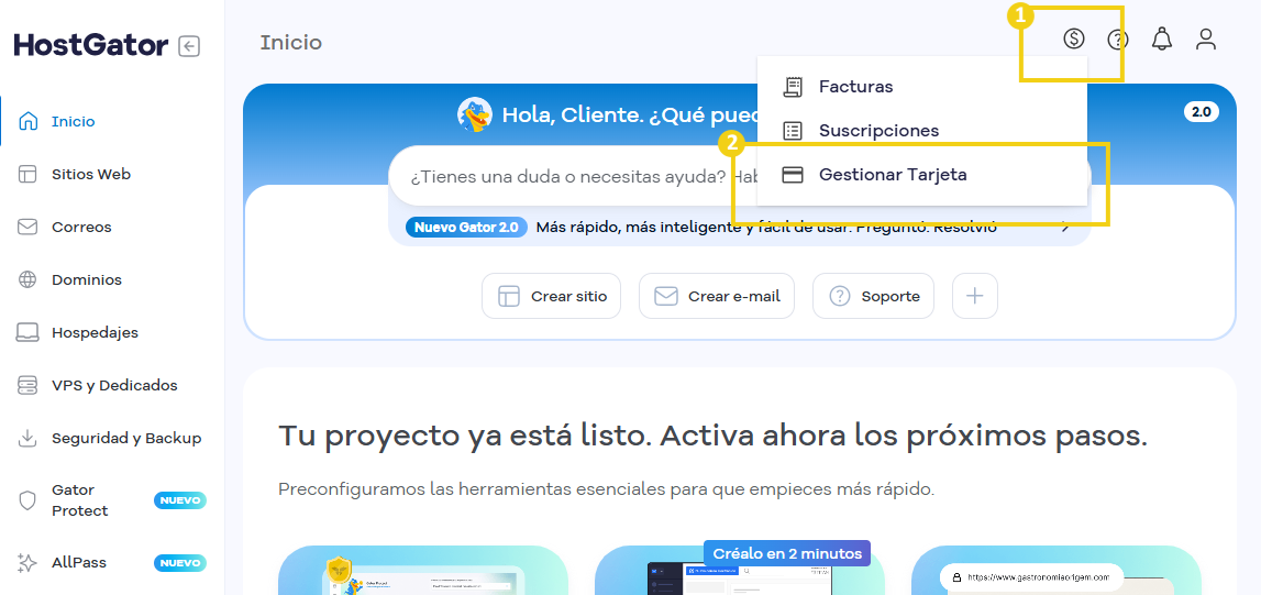 Acceder Administrar Tarjeta del Portal del Cliente